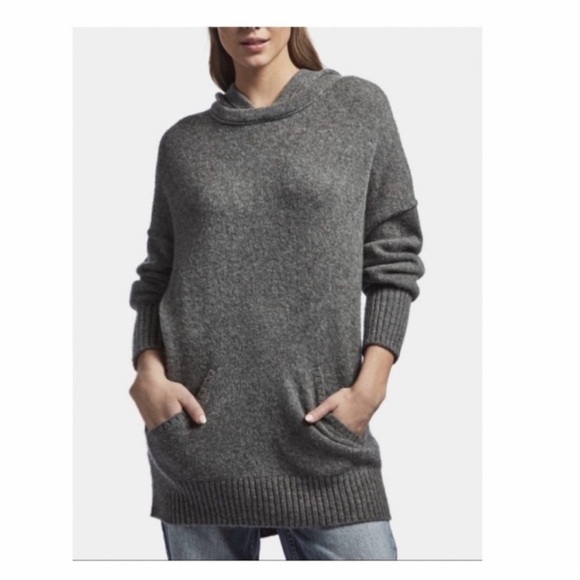 James Perse Cashmere Hoodie in Grey.